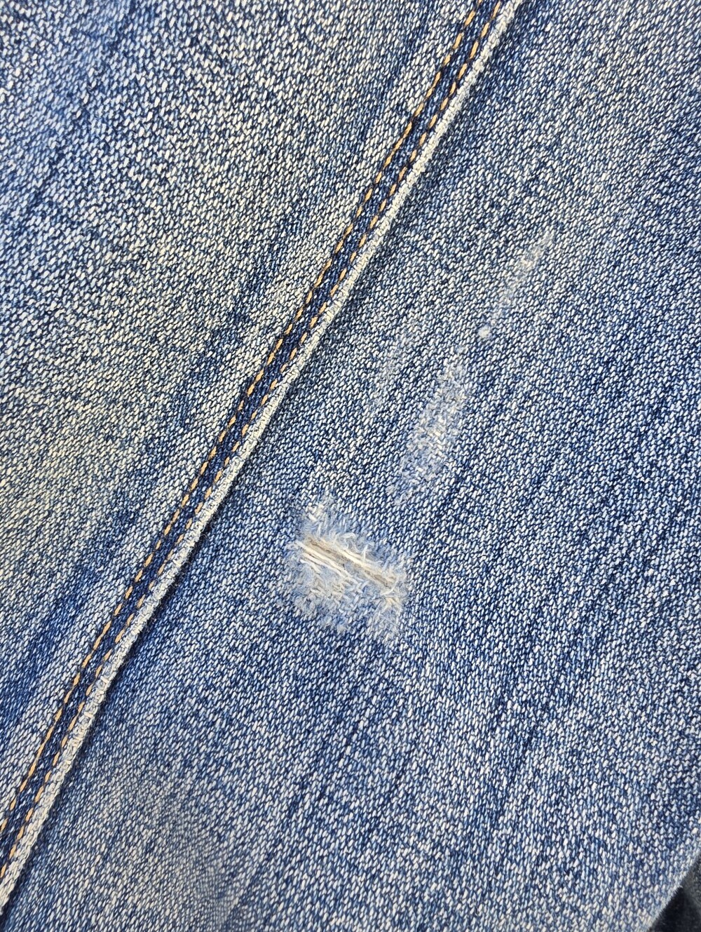 Vintage Polo Jeans Co.Ralph Lauren Distressed Rocker Denim Jean Jacket 20.5X22.5 - Picture 15 of 16